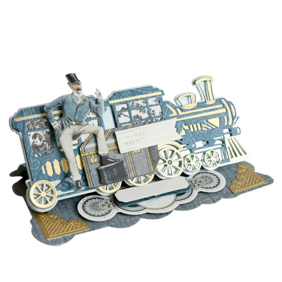 Discount 😉 Anna Griffin® Antique Train Slimline Easel Card Dies ⌛ - Image 3