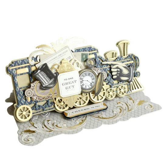 Discount 😉 Anna Griffin® Antique Train Slimline Easel Card Dies ⌛ - Image 4