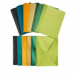 Best Pirce 🎁 Anna Griffin Shimmer Green Cards And Envelopes 🎁