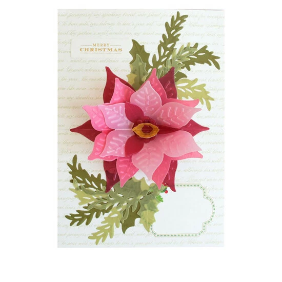 New ✔️ Anna Griffin® Poinsettia Pop-Up Card Dies 👍 - Image 2