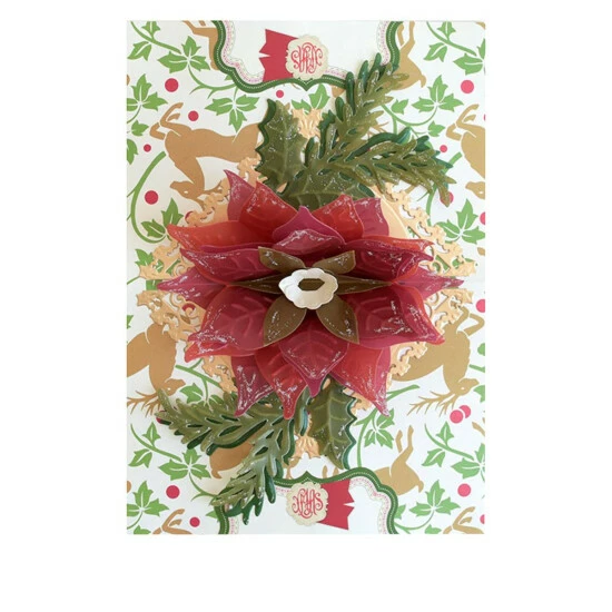 New ✔️ Anna Griffin® Poinsettia Pop-Up Card Dies 👍 - Image 3