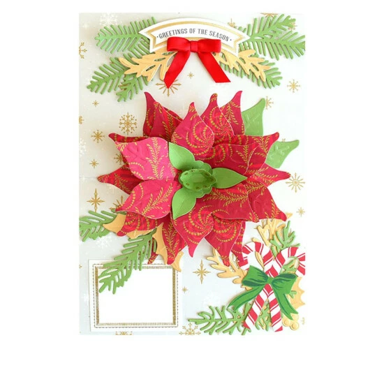 New ✔️ Anna Griffin® Poinsettia Pop-Up Card Dies 👍 - Image 4