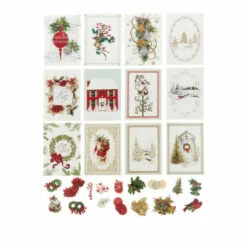 Outlet ⭐ Anna Griffin® Kirigami 🎉 Christmas Scenes Embellishments Set ✔️